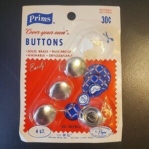 Vintage Prims Cover Your Own Buttons Half Ball 3 Ct. AS IS Size 30-3/4"